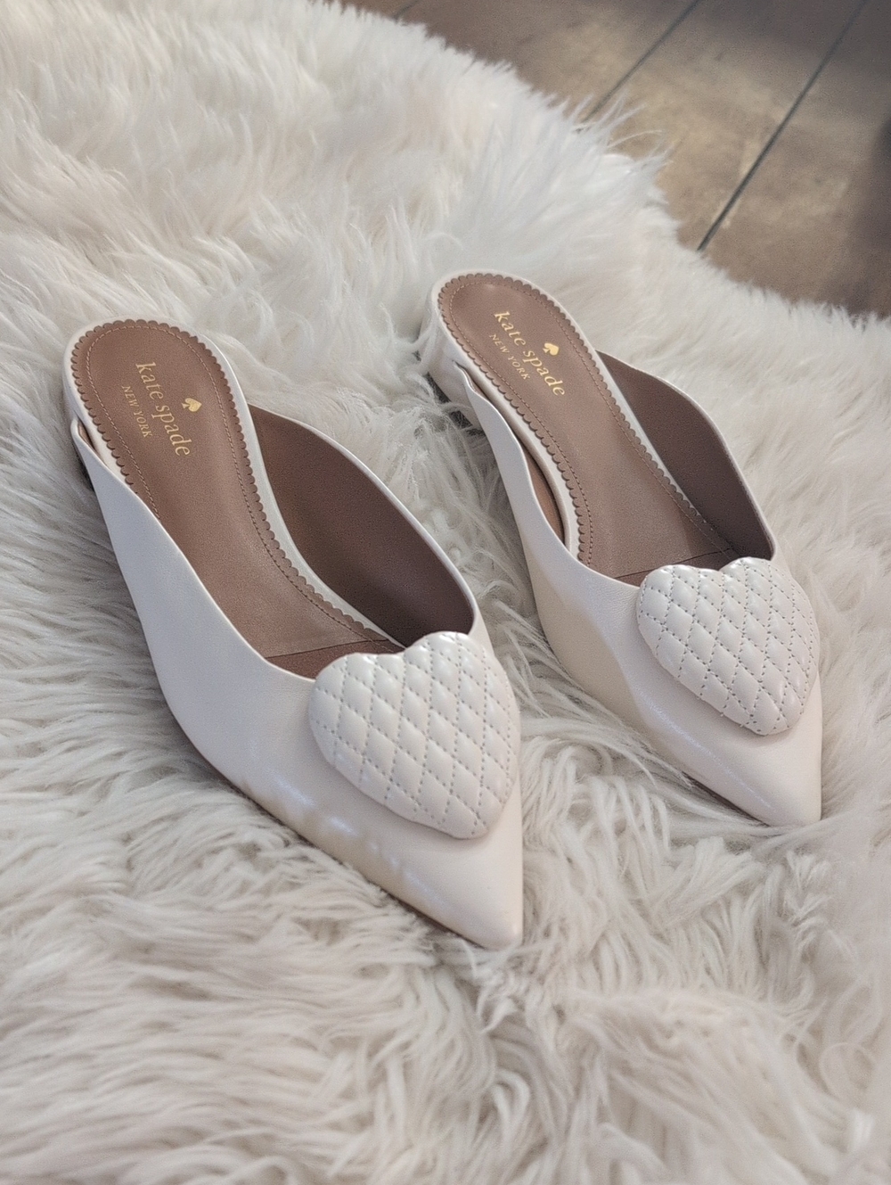 Kate Spade New York Zola Cream Leather Quilted